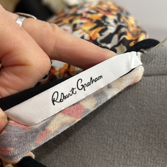 Colourful dress with black piping - Picture 8 of 9